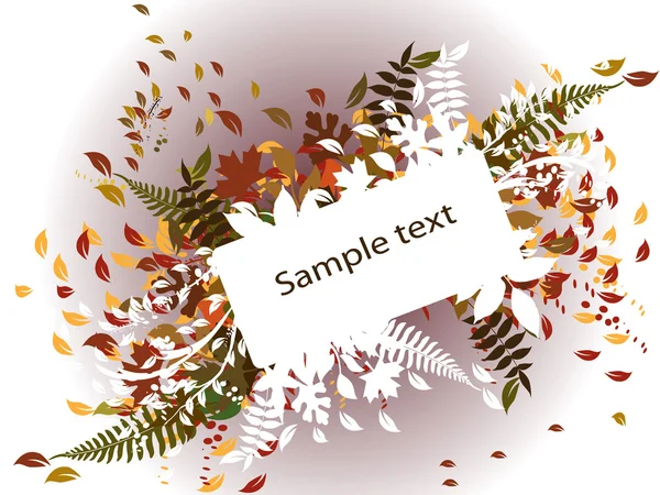 Höstens bakgrund med gränsen för text — Stock vektor