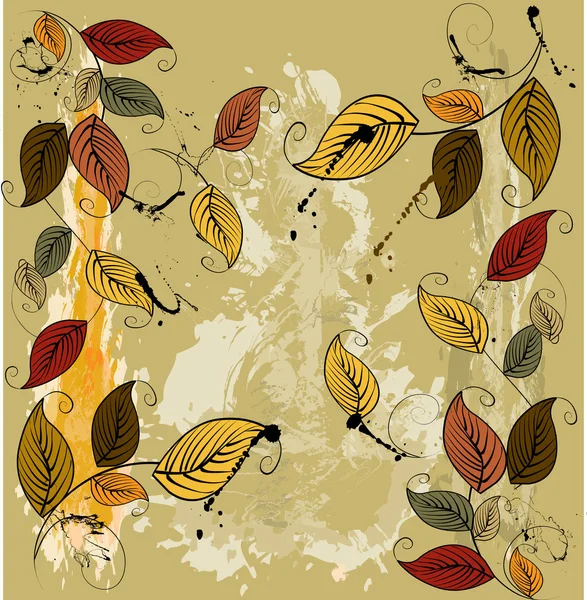 Höstens löv sömlös bakgrund — Stock vektor