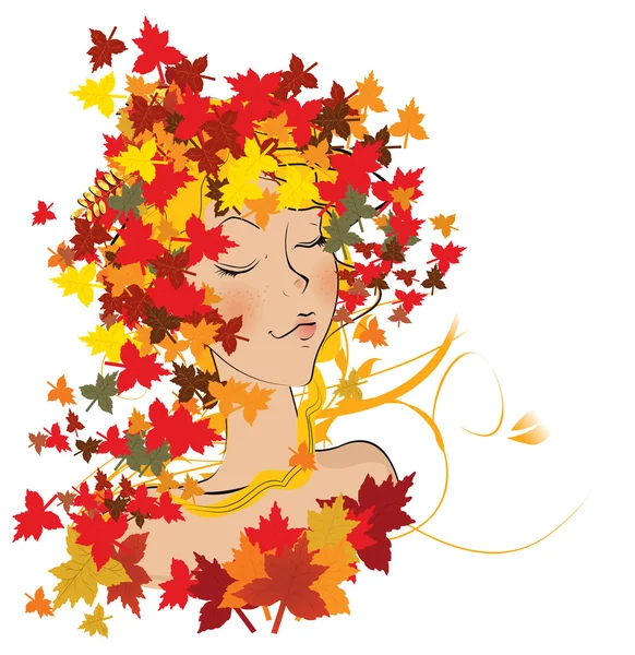 白い背景の上の秋の散髪 — ストックベクタ