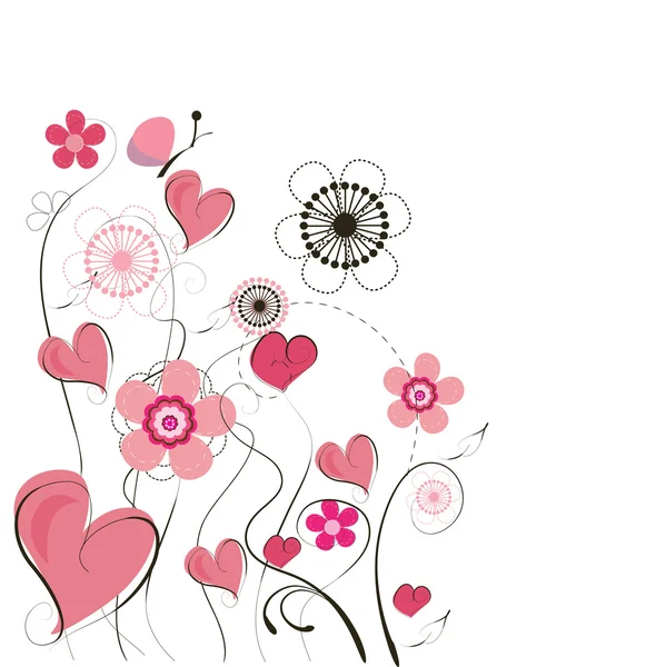 Cute vector Valentine background — 스톡 벡터