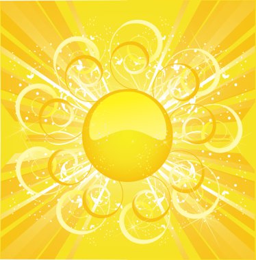 Stylized sun background clipart