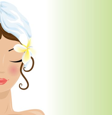 SPA beauty girl illustration background clipart