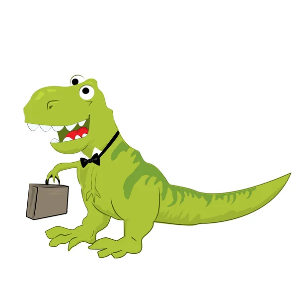 Illustration eines lachenden Dinosauriers — Stockvektor
