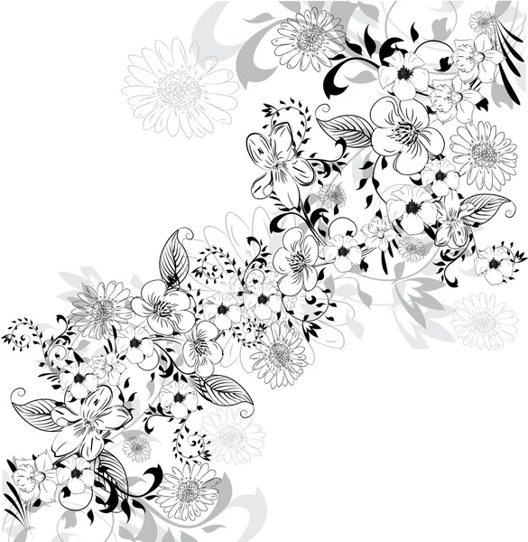 Background with floral element — Stock Vector