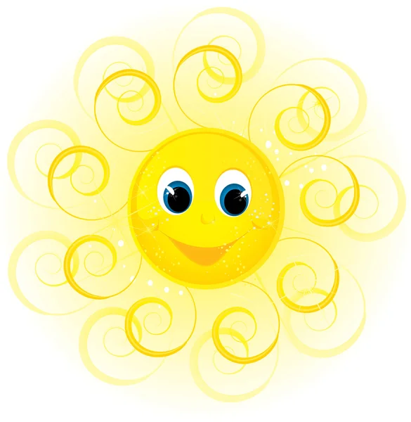 Sun smile — Stock Vector