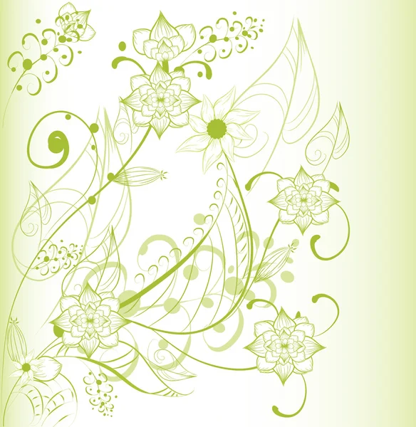 Mooie abstract floral achtergrond — Stockvector