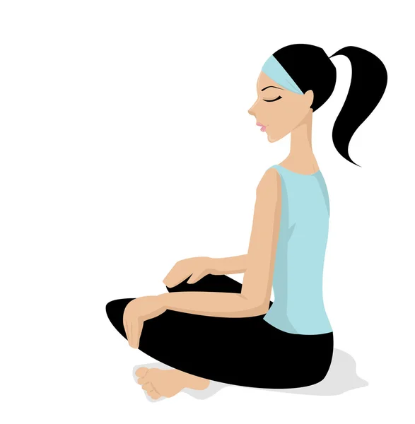Meditasyon - vektör — Stok Vektör