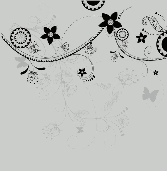 Абстрактна ілюстрація з квітами . — стоковий вектор