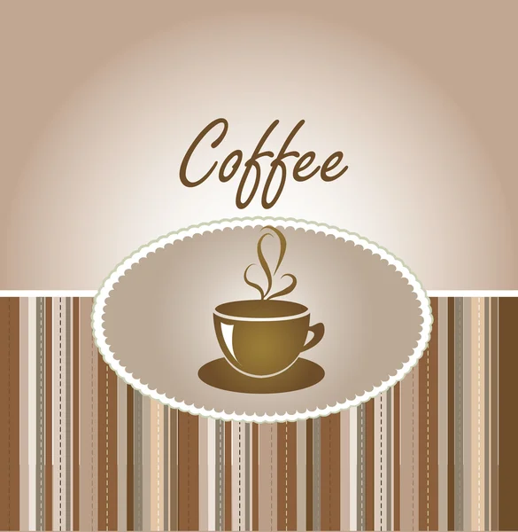Kaffee-Grußkarte — Stockvektor