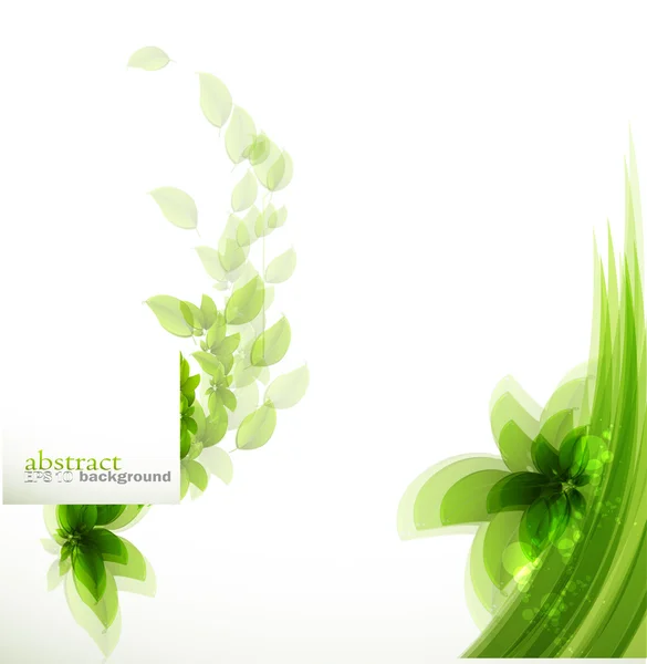 Sfondo con foglie verdi — Vettoriale Stock