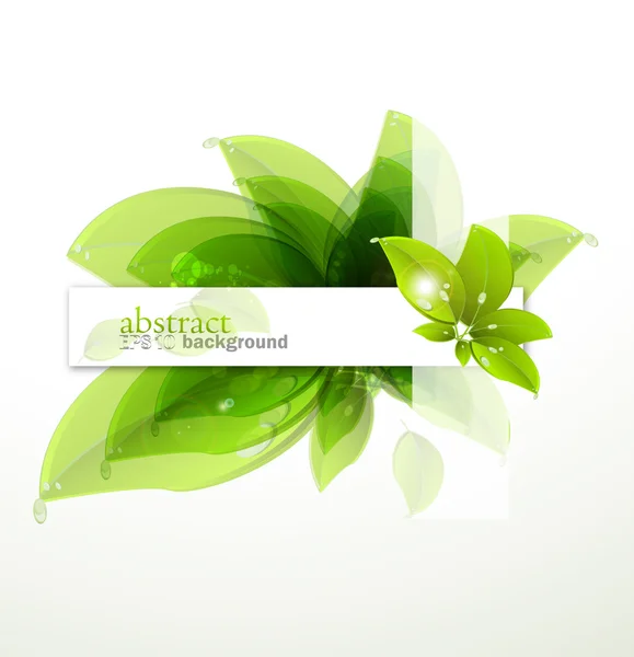 stock vector background with green leaves