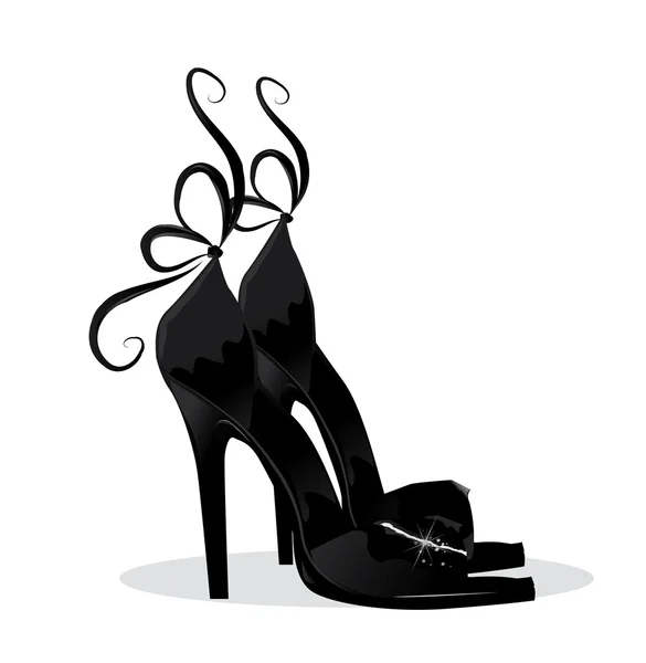Черная обувь — стоковый вектор