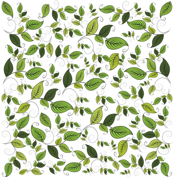 Flower seamless pattern with leaf, element for design, vector il — Stock Vector