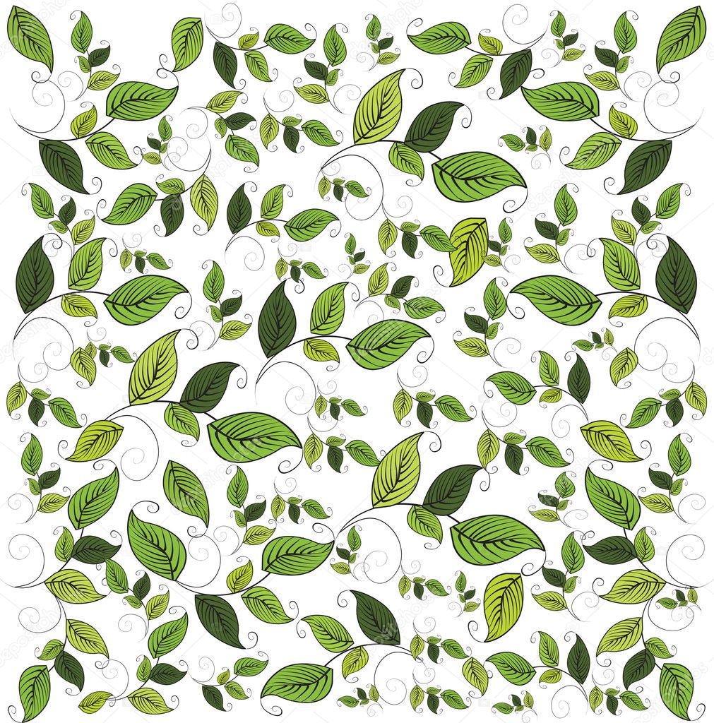Flower seamless pattern with leaf, element for design, vector il