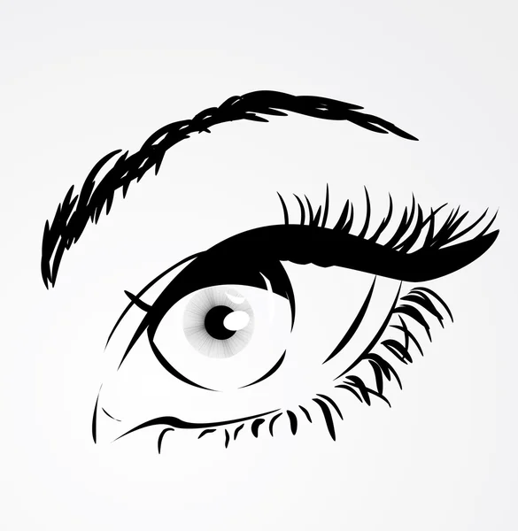 Kvinna öga — Stock vektor