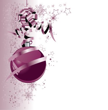 Violet colors Christmas and New year's place card clipart