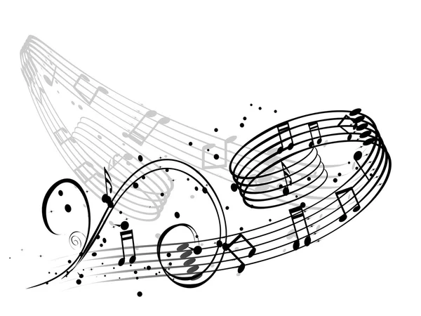 Notes de musique fond — Image vectorielle