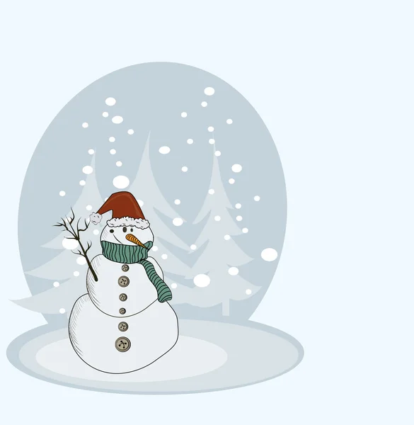 Щасливого сніговика. — стоковий вектор