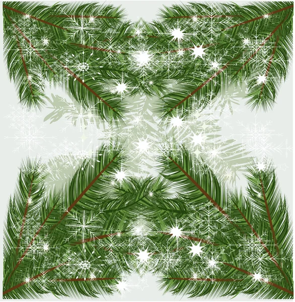 Árbol de Navidad ramas vector fondo — Vector de stock