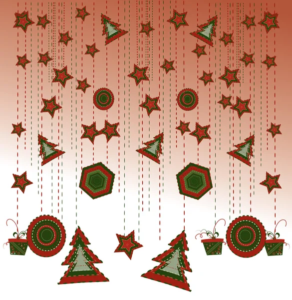 Bolas de Navidad con pergaminos — Vector de stock