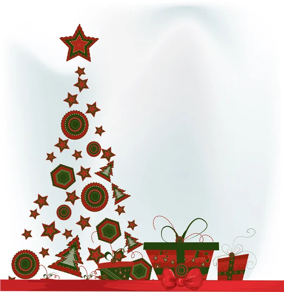 Tarjeta de Navidad, vector — Archivo Imágenes Vectoriales