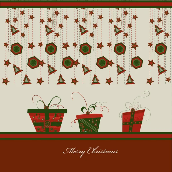 Weihnachtskarte — Stockvektor