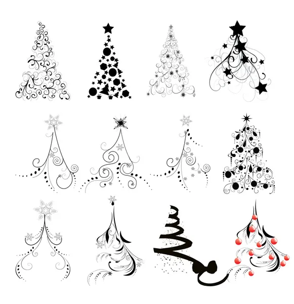 Set Árboles de Navidad — Archivo Imágenes Vectoriales
