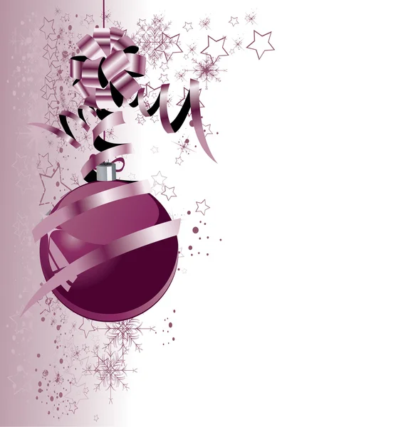 バイオレット色のクリスマスと新年のカード — ストックベクタ