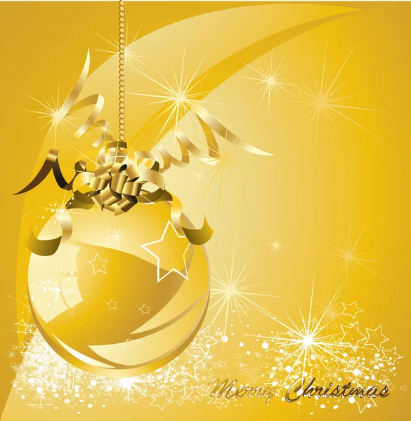 Christmas gold design background — Stock Vector