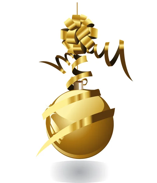 stock vector gold christmas ball