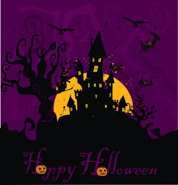 Maison hantée Halloween — Image vectorielle