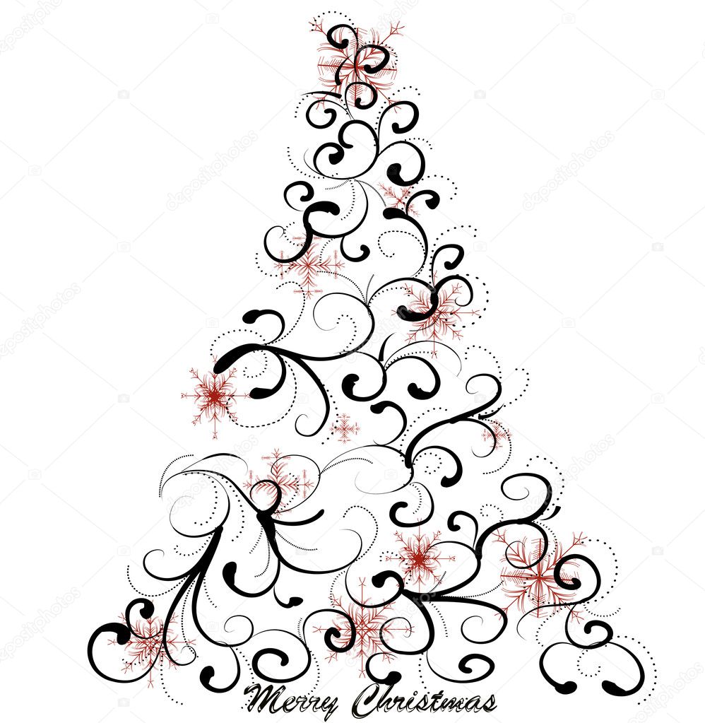 Download Graphic Elegant Christmas Tree Stock Vector C Lindwa 6601288 Yellowimages Mockups