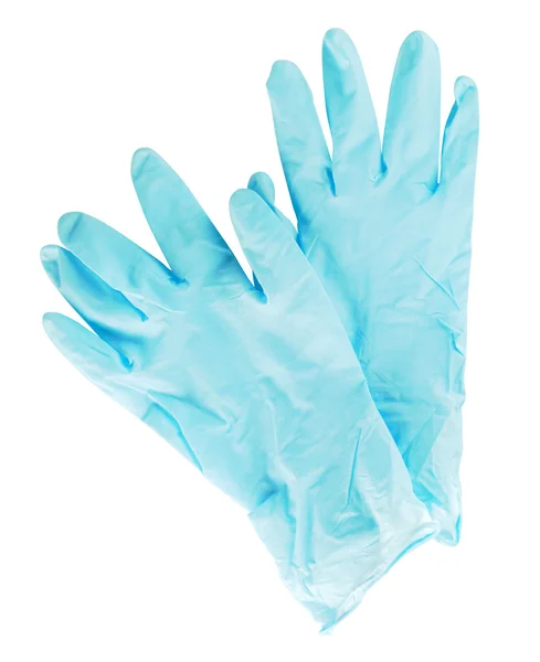Medizinische Handschuhe isoliert auf weiß lizenzfreie Stockfotos