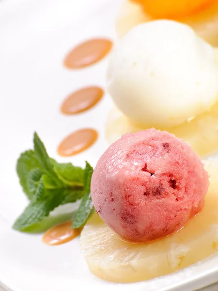 Ice cream,menu — Stock Photo, Image