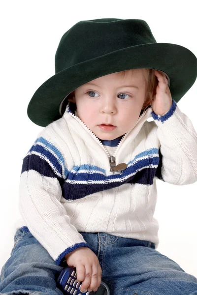 Niño en un sombrero — Foto de Stock