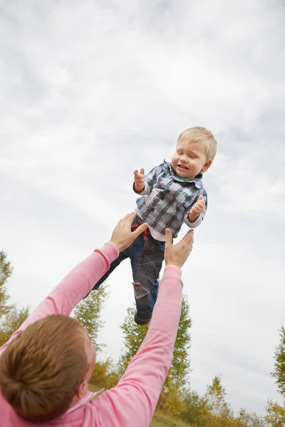 stock image Boy in the clouds