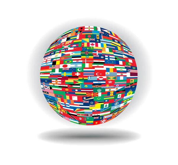 Globe des drapeaux — Image vectorielle