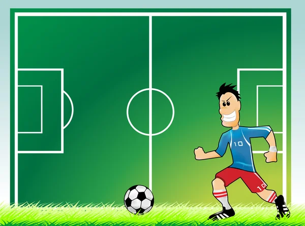 Fotboll spelare vektor — Stock vektor