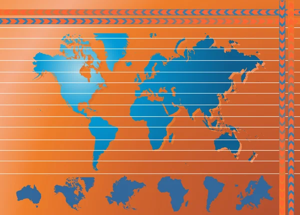 Världskartans bakgrund — Stock vektor