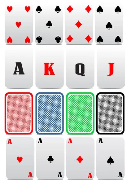 4 aces — Stock Vector