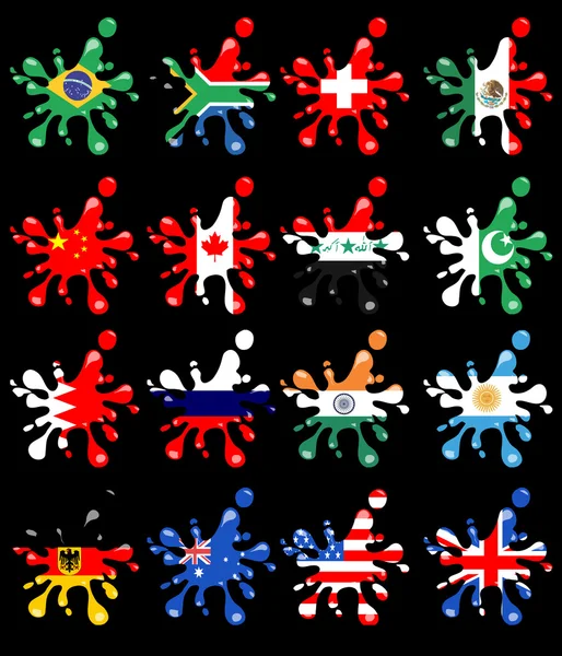 Illustration vectorielle de tache de drapeau — Image vectorielle