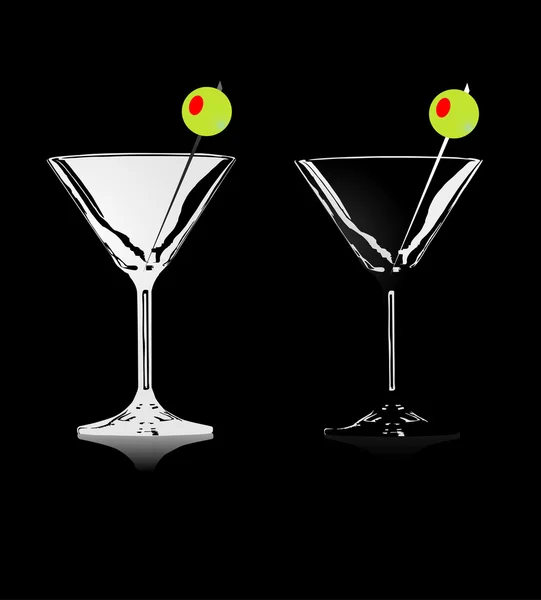 Σύνολο των γυαλιών για αλκοολούχα ποτά — Διανυσματικό Αρχείο