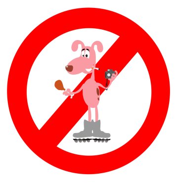 no dogs, clipart