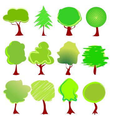 yeşil ağaçlar