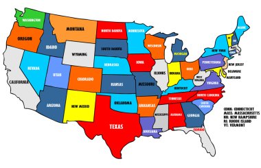 USA map clipart