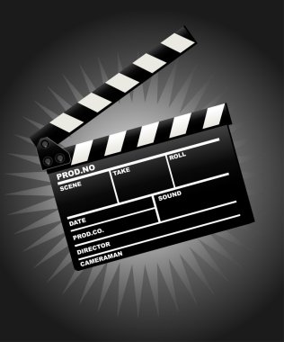 Movie clapper board clipart