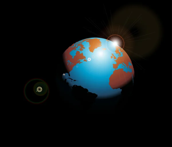 Planeet aarde inspace — Stockvector