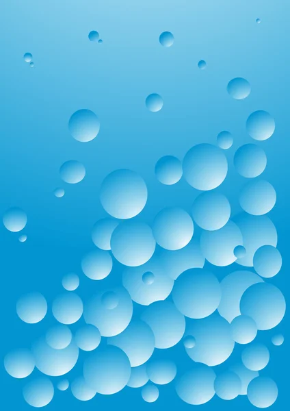 Abstrakter Hintergrund mit Blasen in der Wasserschicht — Stockvektor