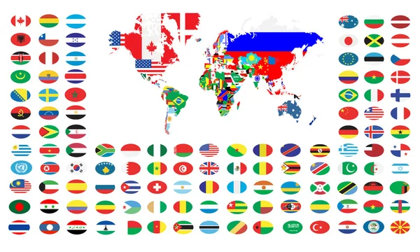 Overzicht van de kaarten van de landen — Stockvector
