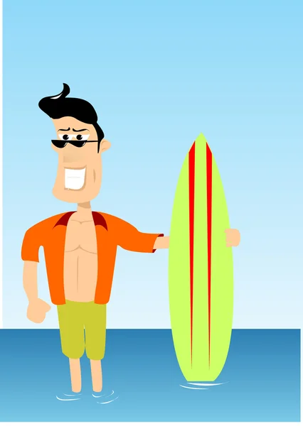 Vettore surfista — Vettoriale Stock